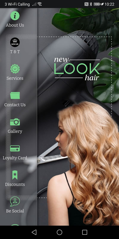 Hair Salon App Home